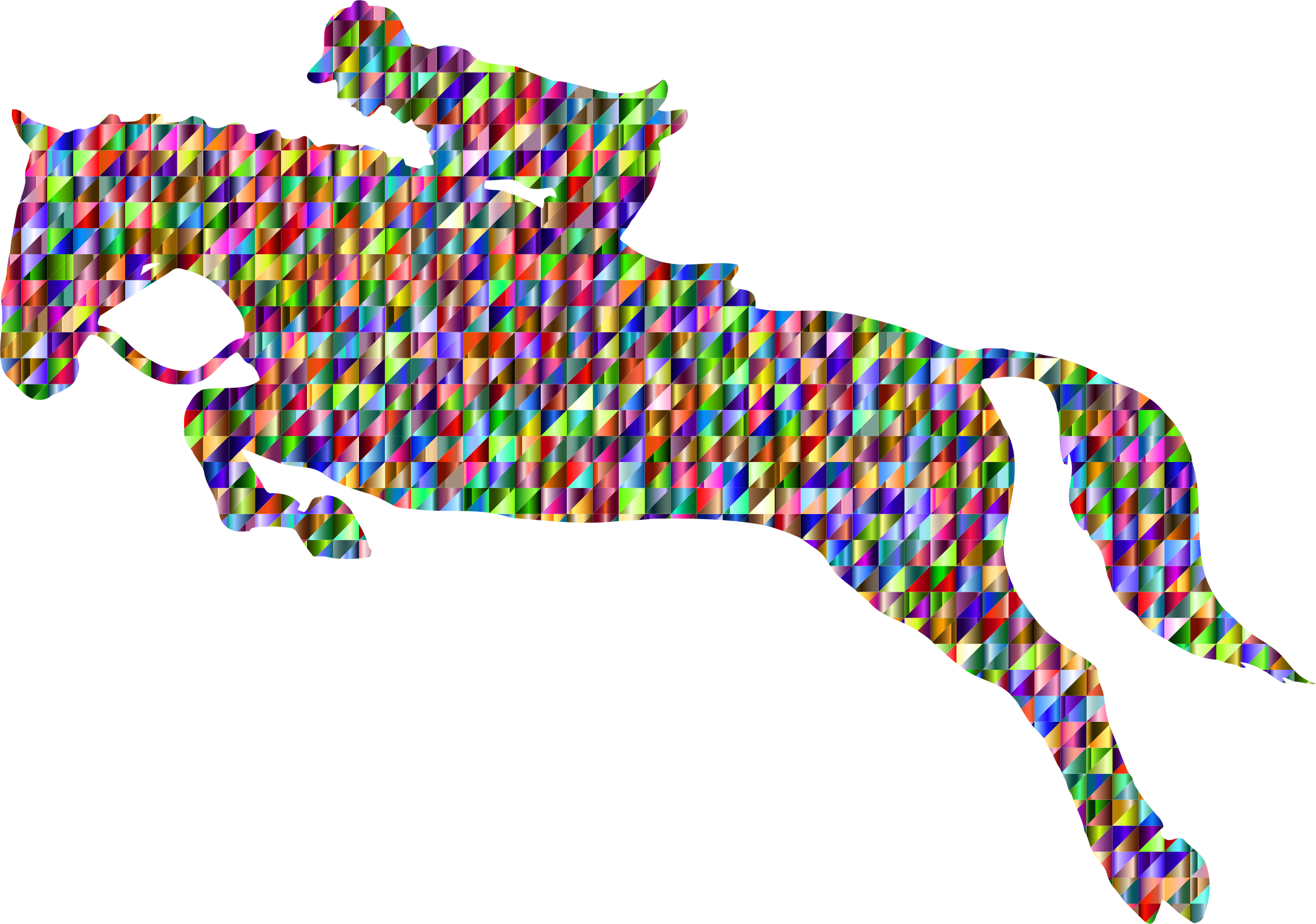 Chromatic Triangular Horse Jumping By @gdj, Chromatic - Show Jumping Horse Silhouette (2324x1632)