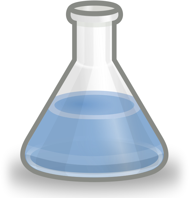 Volumetric Flask Clip Art For Kids - Erlenmeyer Flask Blue (768x768)