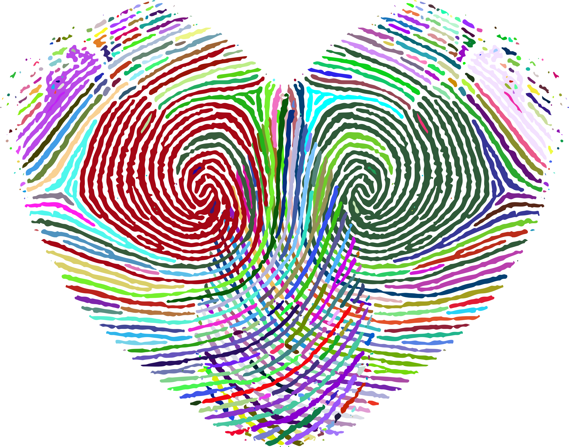 Prismatic Fingerprint Heart By @gdj, Prismatic Fingerprint - Fingerprint (2308x1814)
