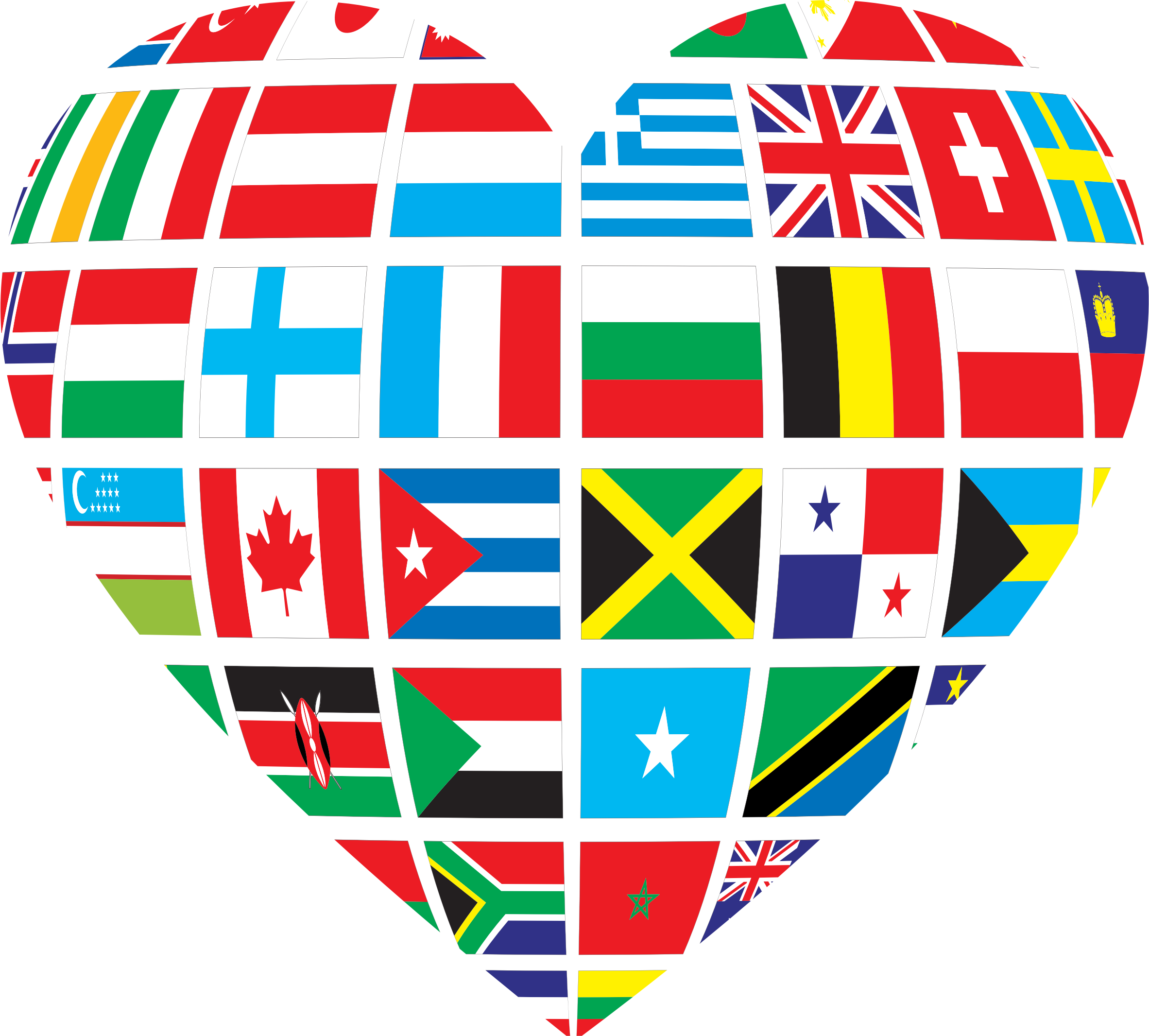 Global Heart By @gdj, Global Love Or Bust - Global Clipart (2365x2132)