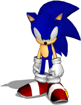 A New Sonic Model By Jetknight - Dreamcast Sonic Model Mmd (900x450)