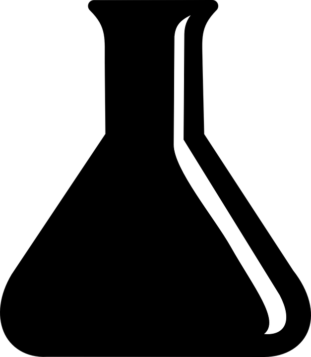Chemical Bottle Cliparts 2, - Beaker Silhouette (627x720)