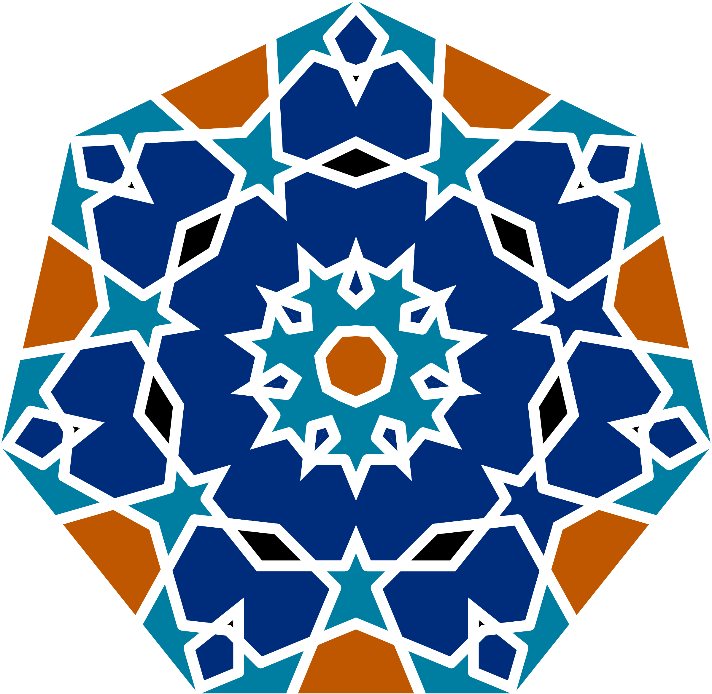 Islamic Geometric Tile By @gdj, Inspired And Derived - Islamic Geometric Patterns Vector (2400x2340)