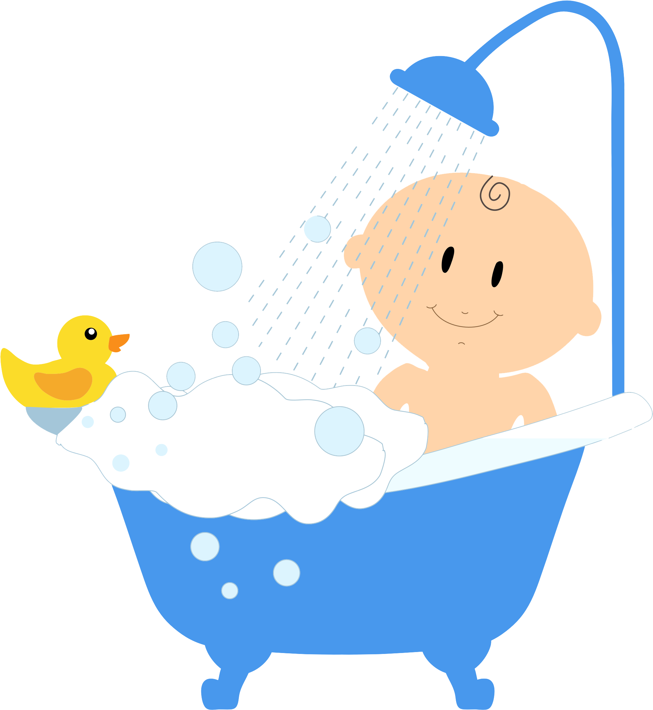 Baby Bath Transparent Image - Baby Boy Clipart (2400x2400)