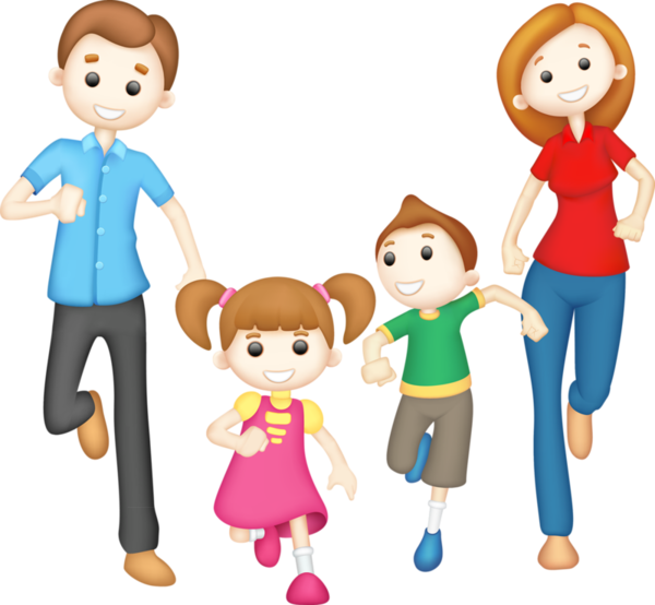 Personnages, Illustration, Individu, Personne, Gens - Family Clipart Png (600x554)
