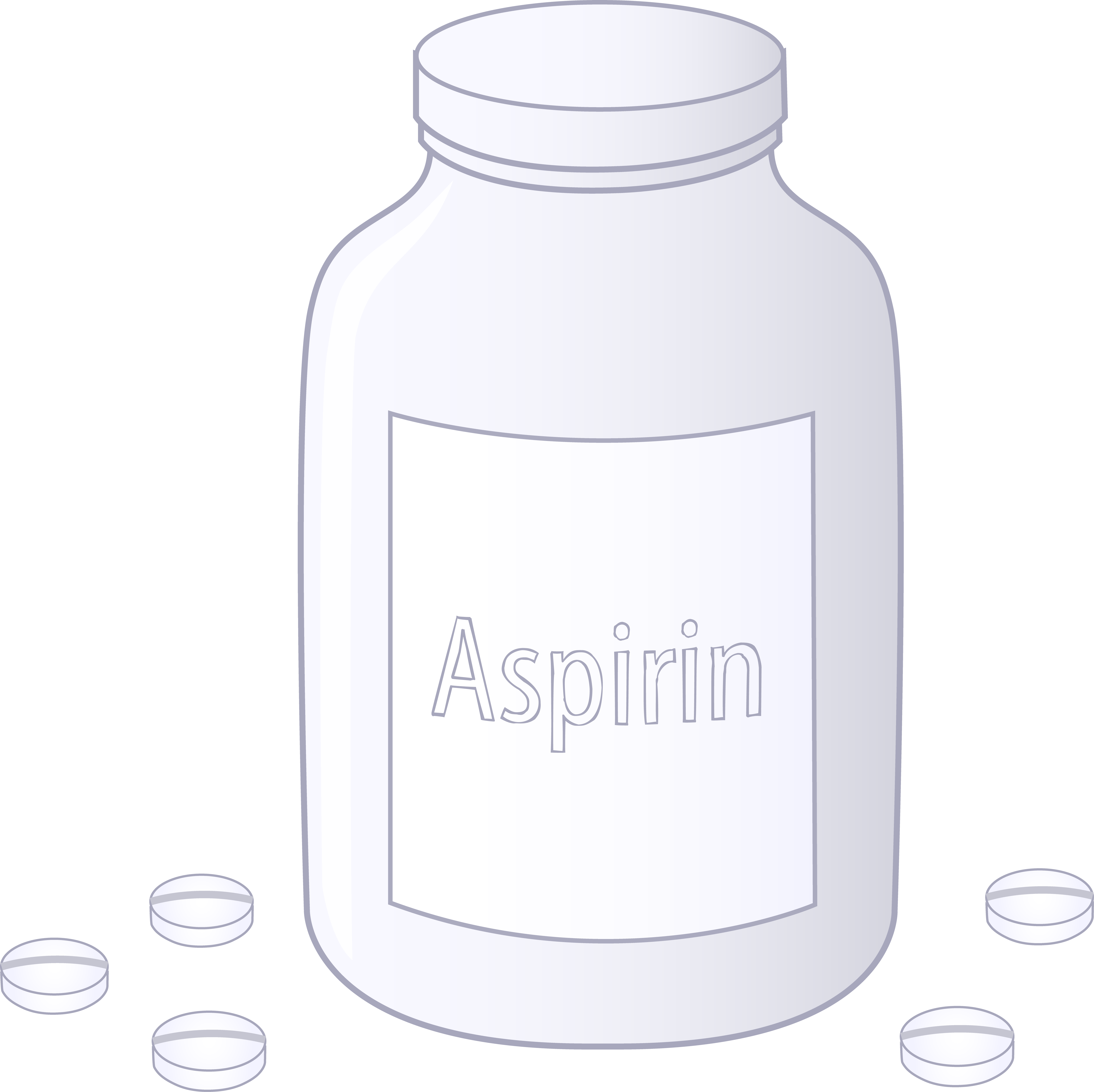 Bottle Of Aspirin Vector - Aspirin Transparent (6107x6095)