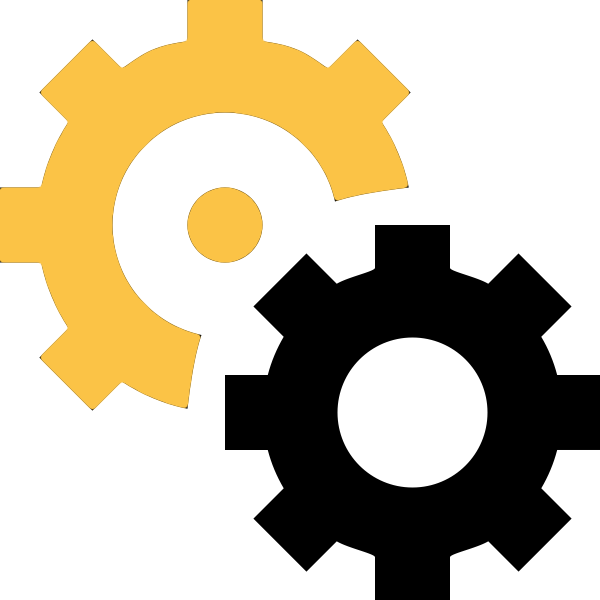 Noun Cogs - Gear Silhouette Vector (600x600)