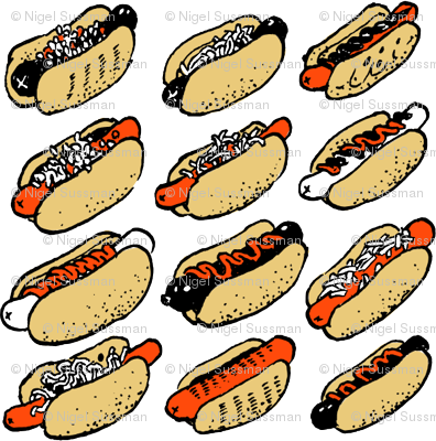 Sausage Pattern - Sausage (396x400)