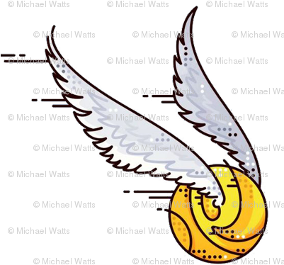 The Golden Snitch Back - Cartoon Snitch Harry Potter (400x400)
