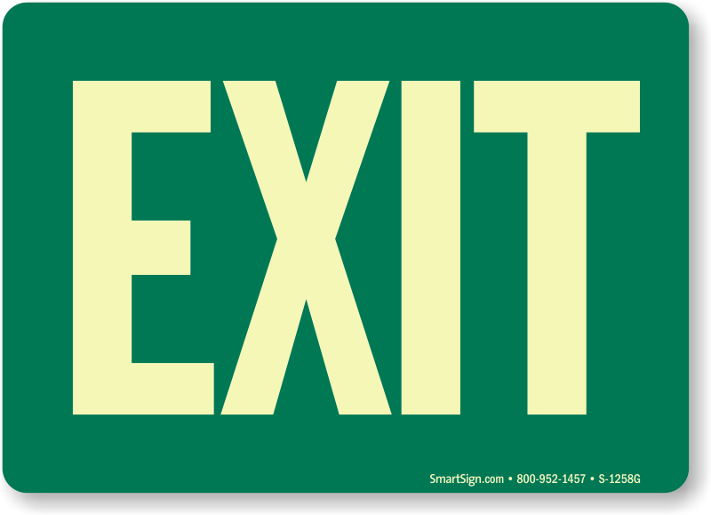 Zoom, Price, Buy - Exit Sign Clip Art Free (800x579)