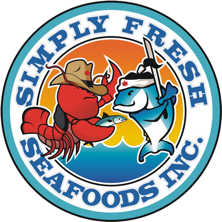 Simply Fresh Seafood Logo - Orange Area Rug The Conestoga Trading Co. Rug Size: (450x450)