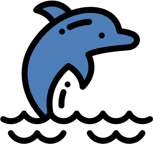 Dolphin Free Icon - Fish Fin (512x512)
