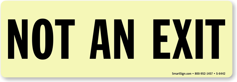 Glowsmart™ Not An Exit Sign - Not An Exit Sign (800x279)
