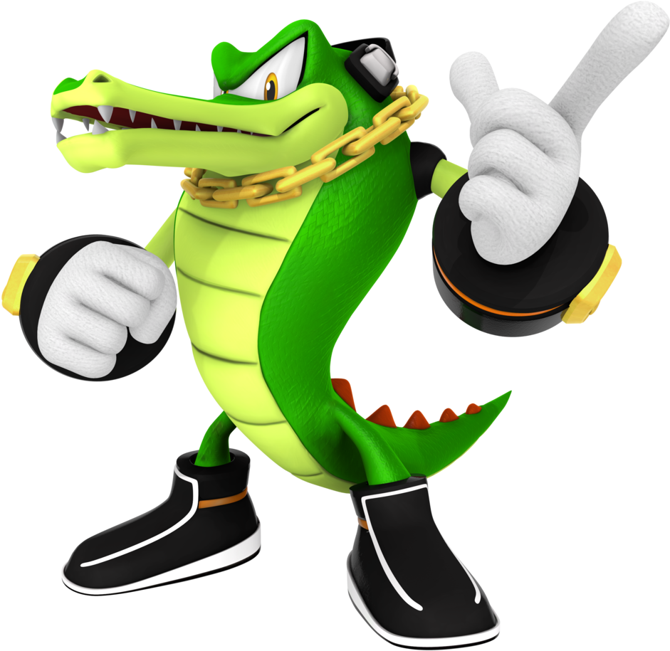 Vector The Crocodile - Amy Rose Sonic Nibroc Rock (1024x1024)