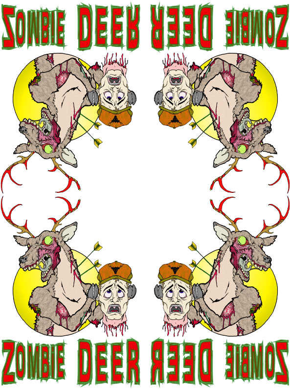 Zombie Deer Throw Blanket (600x800)