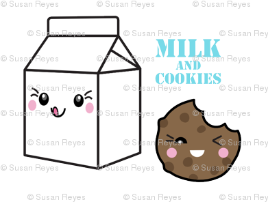 Kawaii Milk And Cookies - Walk A Mile In Her Shoes (400x309)