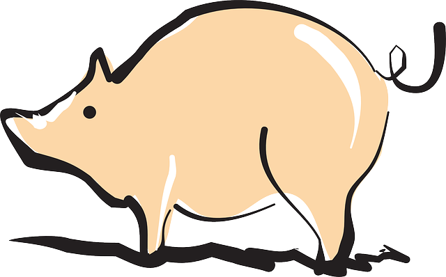 Animal Barn, Farm, Pig, Art, Shiny, Animal - Shiny Pig (640x398)