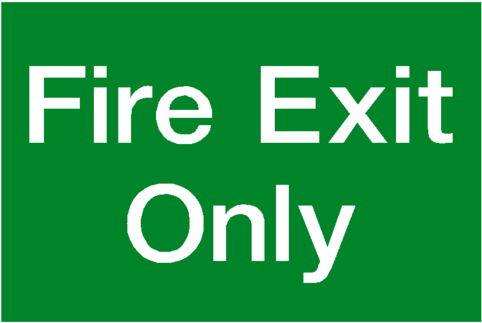 Fire Exit Only Sign Safety-label - Fire Door Keep Clear (600x600)