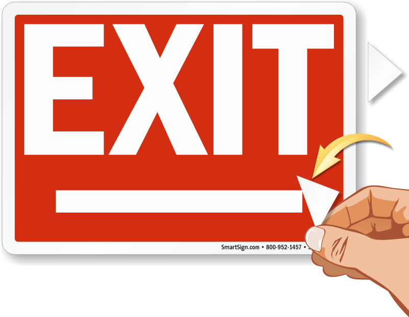 Zoom, Price, Buy - Exit Signs With Arrows (800x800)