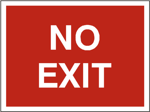 No Exit Traffic Sign - Stop Signs And More 9012742 Ada Compliant Emergency (600x600)