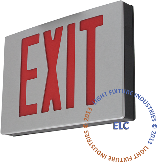 Nyc 8" Lettering - Exit Sign, Ul Listed - Green Led - White - Battery (600x600)