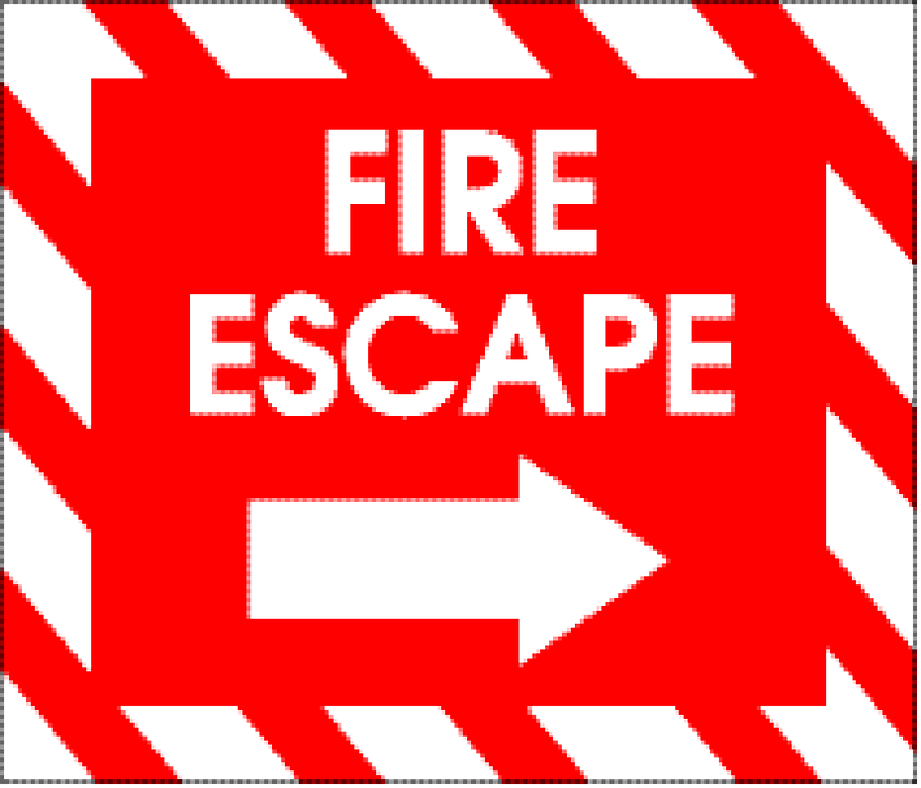 Fire Exit Sign - Fire Exit Sign (842x720)