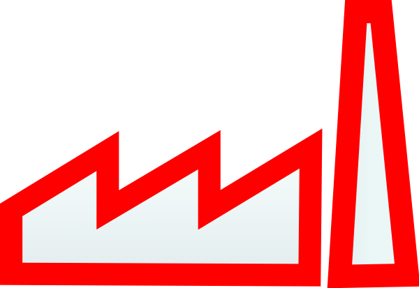 Factory Red Clip Art At Vector Clip Art - Factory Clip Art (600x413)