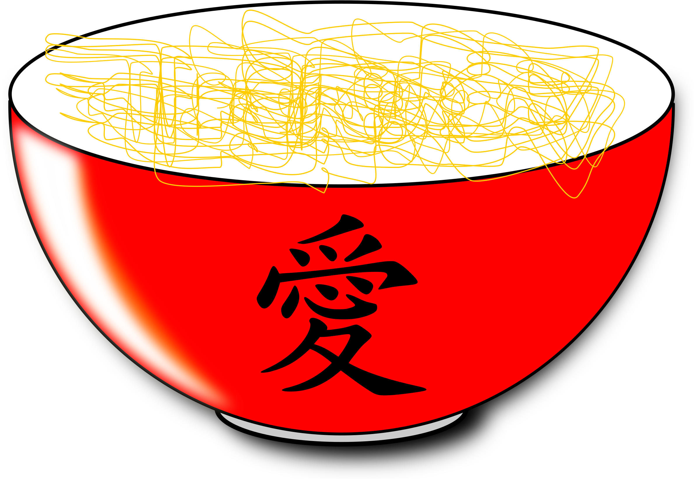 Noodles With Reflet - Chinese Symbol For Love (2400x1639)