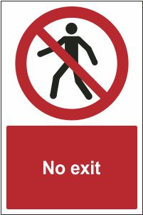 No Exit Sign - Boiler Room Sign (500x500)
