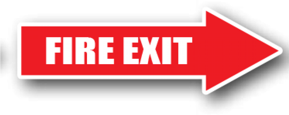 Floor Marking Red Directional Arrows For Fire Exit - Ergomat - Durastripe Directional Peel & Stick Floor (1000x501)