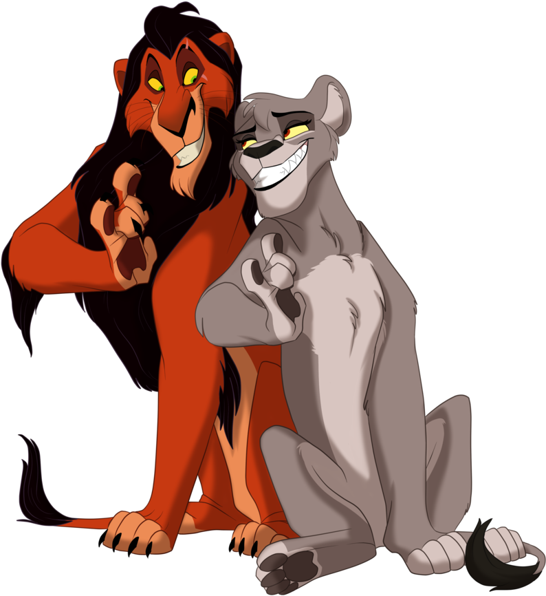 Almasi And Scar - Cartoon (915x873)