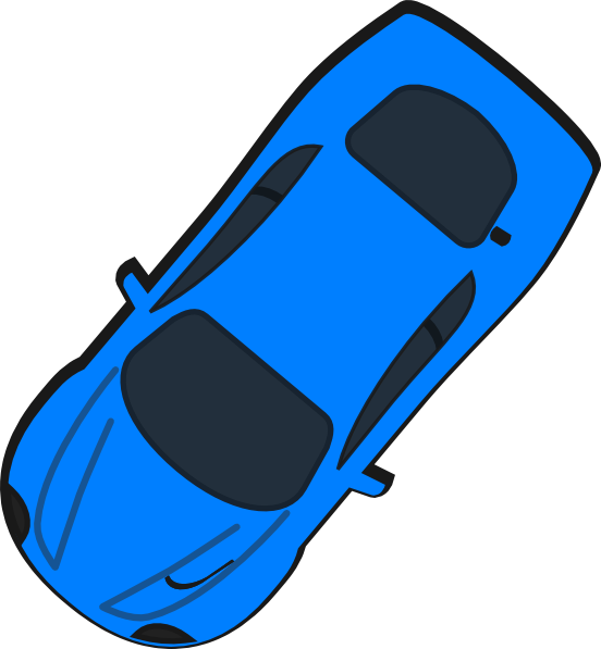 Clip Art - Car Top View (552x597)