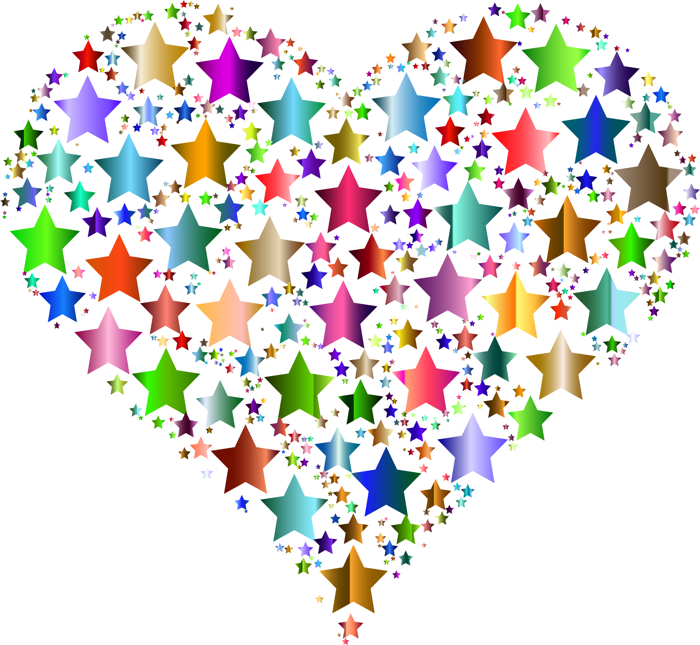 Cool Small Hearts Clip Art Medium Size - Colorful Hearts Transparent Background (2312x2132)