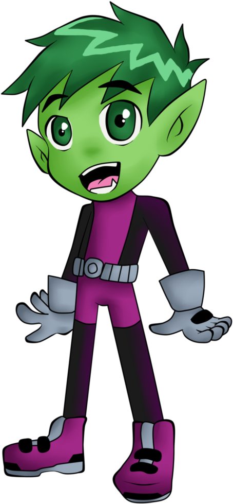 Chibi Beast Boy 7 By Beastgreen - Chibi Beast Boy (900x1200)