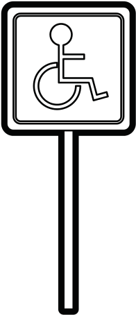 Wheelchair Street Sign Vector Illustration - Traffic Sign (550x550)