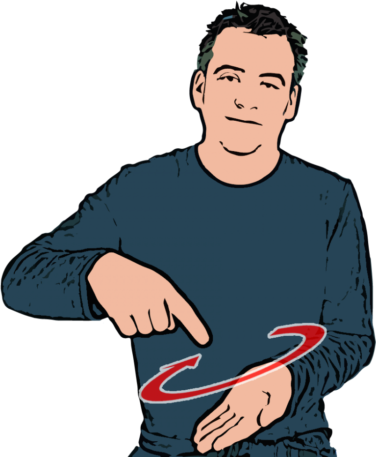 British Sign Language - Pizza In Sign Language (825x930)