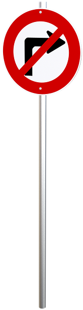 No Right Turn, Traffic Sign, Transportation, Regulation - Prohibido Girar A La Izquierda (426x640)
