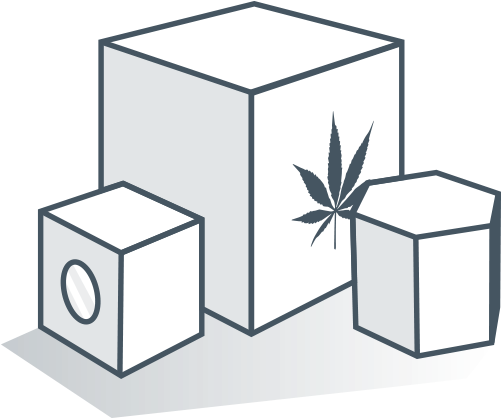 Custom Designs For Cannabis Labels, Packages & Containers - Flipping Cube Gif (599x635)