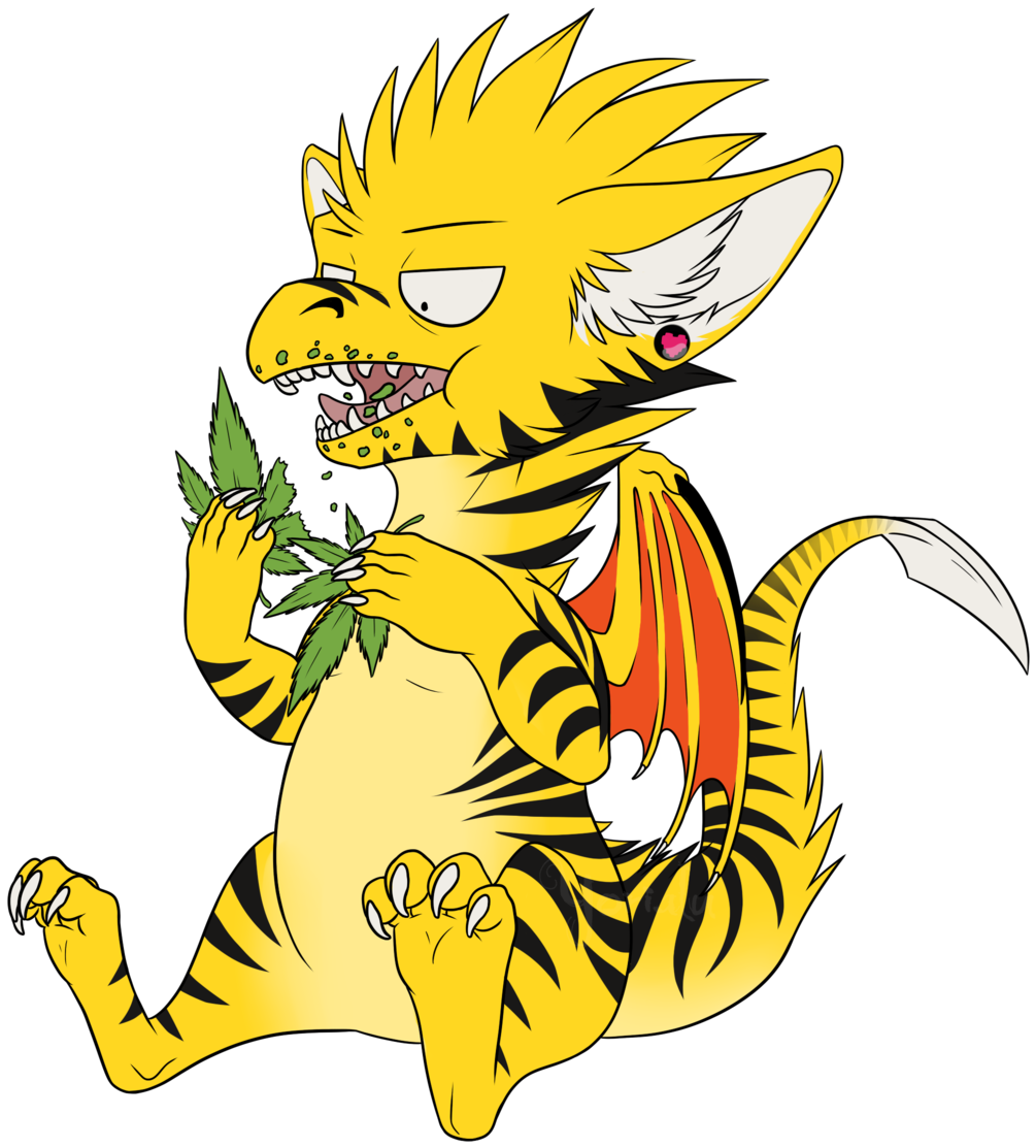 Goldey Fucking Loves Cannabis By Yorialu Goldey Fucking - Cartoon (1024x1128)