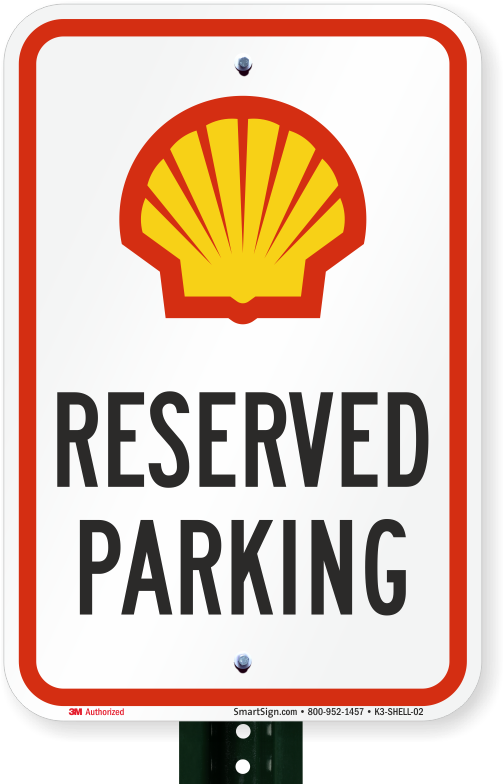 Reserved Parking Sign, Shell - Smartsign By Lyle K2-0372-eg-12x18 Low Emitting And (800x800)