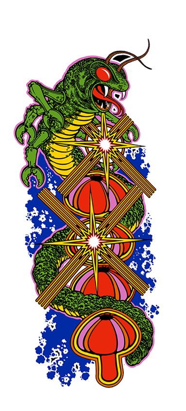 Centipede Full Size Side Art - Artcade - The Book Of Classic Arcade Game Art (419x849)