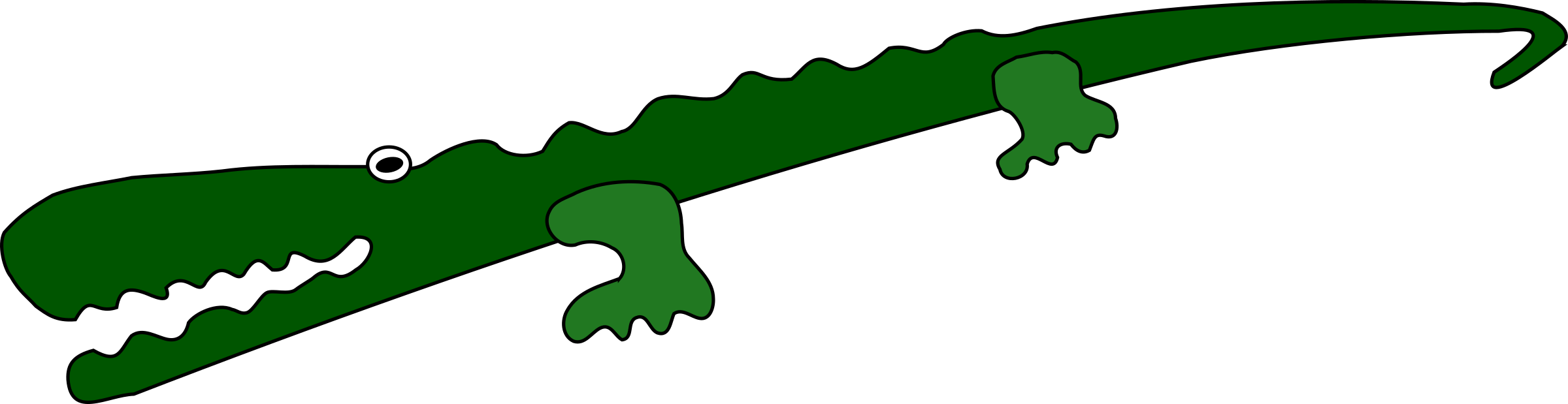 Alligator Crocodile Cartoon Clip Art - Png Alligator Animated (2908x750)