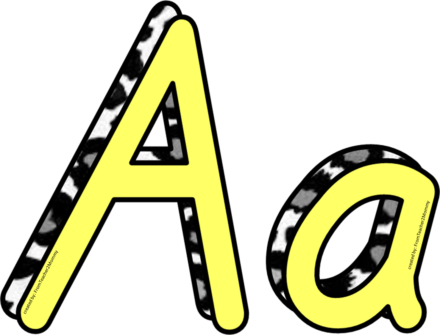 Animal Print Border Clip Art Download - Clip Art Pictures Of Letter Aa (1478x1127)