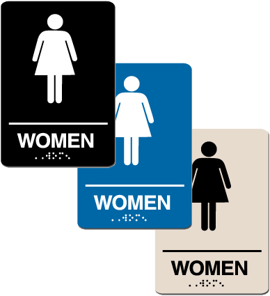 Related Products - Seton Economy Braille Signs - Women - 45066, Price/each (500x500)