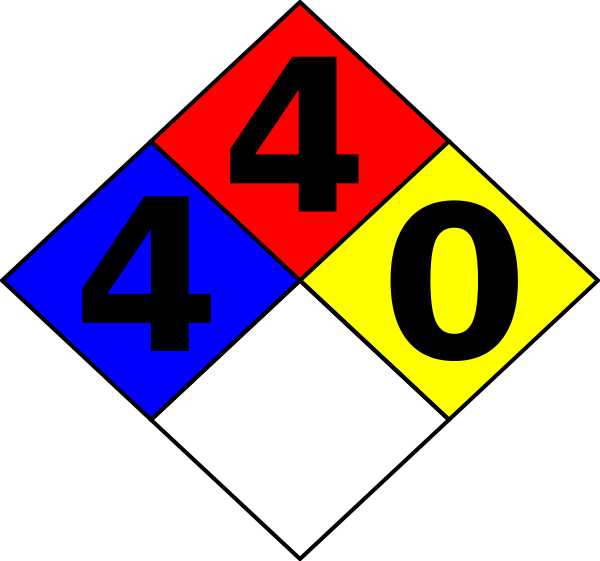 Nfpa 704 Placard For Hydrogen Sulfide - Hydrogen Sulfide Npfa Diamond (600x561)