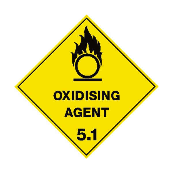 Oxidising Agent 5 1 Label Safety Label Co Uk Safety - Class 5 Label (600x600)