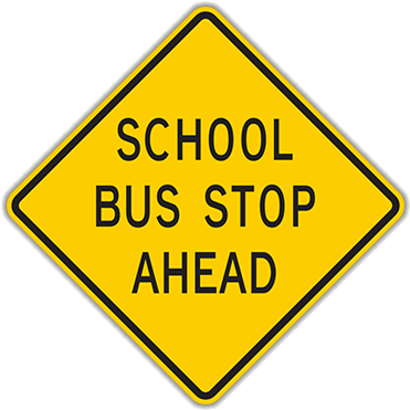 Review This Item - School Bus Stop Ahead Sign (400x400)