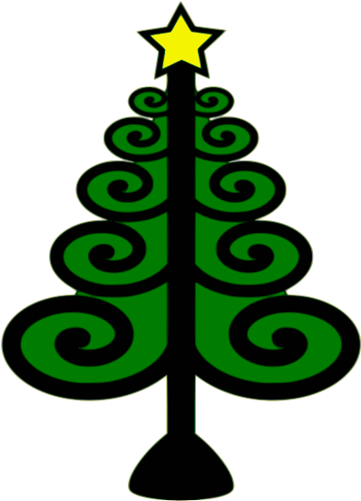 Decorative Letter Set Free Christmas Tree Free Swirls - Christmas Tree (1592x2400)