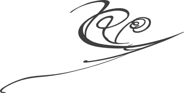 Decorative Swirl 2 Clip Art At Clker - Line Art (600x304)