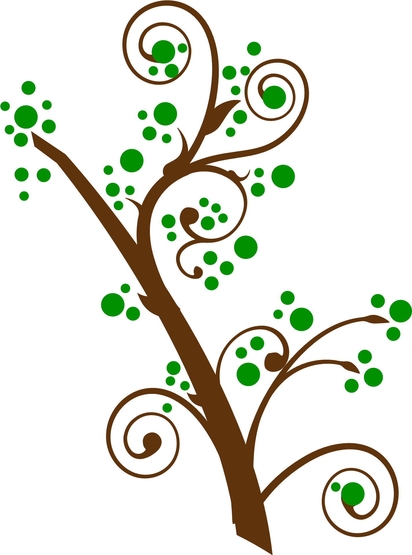 Swirl Tree Png Transparent Image - Tree Design In Png (1556x2080)